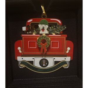 Rare Beacon Design Official Licensed US Army Red Truck Dog  Ornament / Made USA